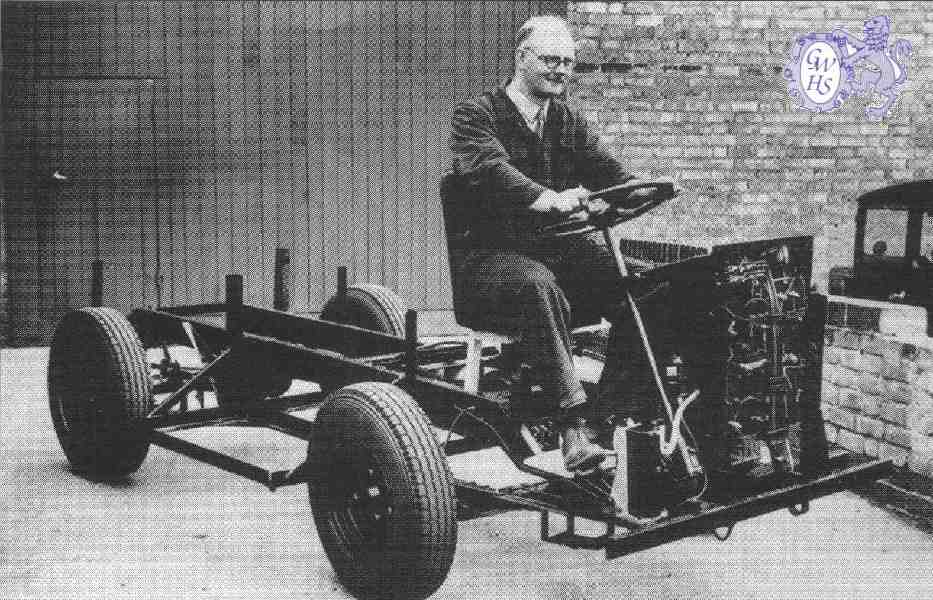 22-199 Ernest Fellows test a vehicle in 1965 at the Morrison Electric Garden Street works South Wigston