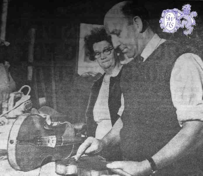 29-383 Mr William Smith of South Wigston whose hobby is making violins