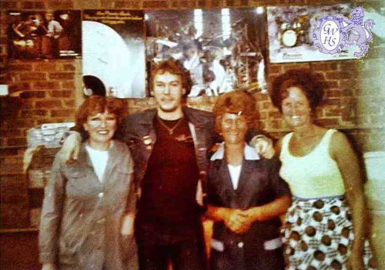 31-046 At work in premier drum plating shop when the Jam drummer payed a visit about 1979