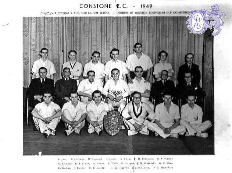 32-077 Constone Cricket Club Blaby Road South Wigston 1949