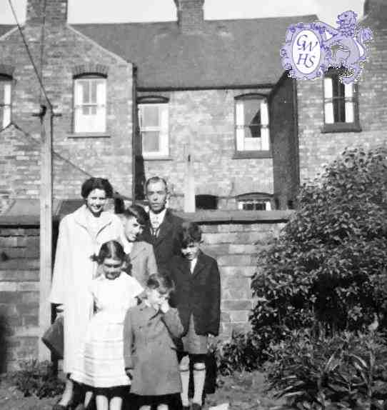 32-317 The Gardiner family in the back garden of 6 Leopold Street around 1954-5 South Wigston