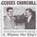 26-107 Trevor Harris being congratulated by Councilor Curtis Weston 20 July 1949 Leicester Mercury