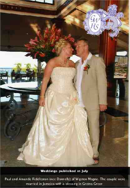 15-098 Paul Riddleston & Amanda Donnelly of Wigston Magna