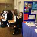 30-181 Exhibition table at Grace Road Leicester with Val Beesley