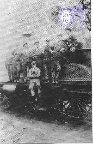 22-151 Wigston Railwaymen circa 1931on a Midland Compound 4-4-0at the rear of the South Wigston sheds