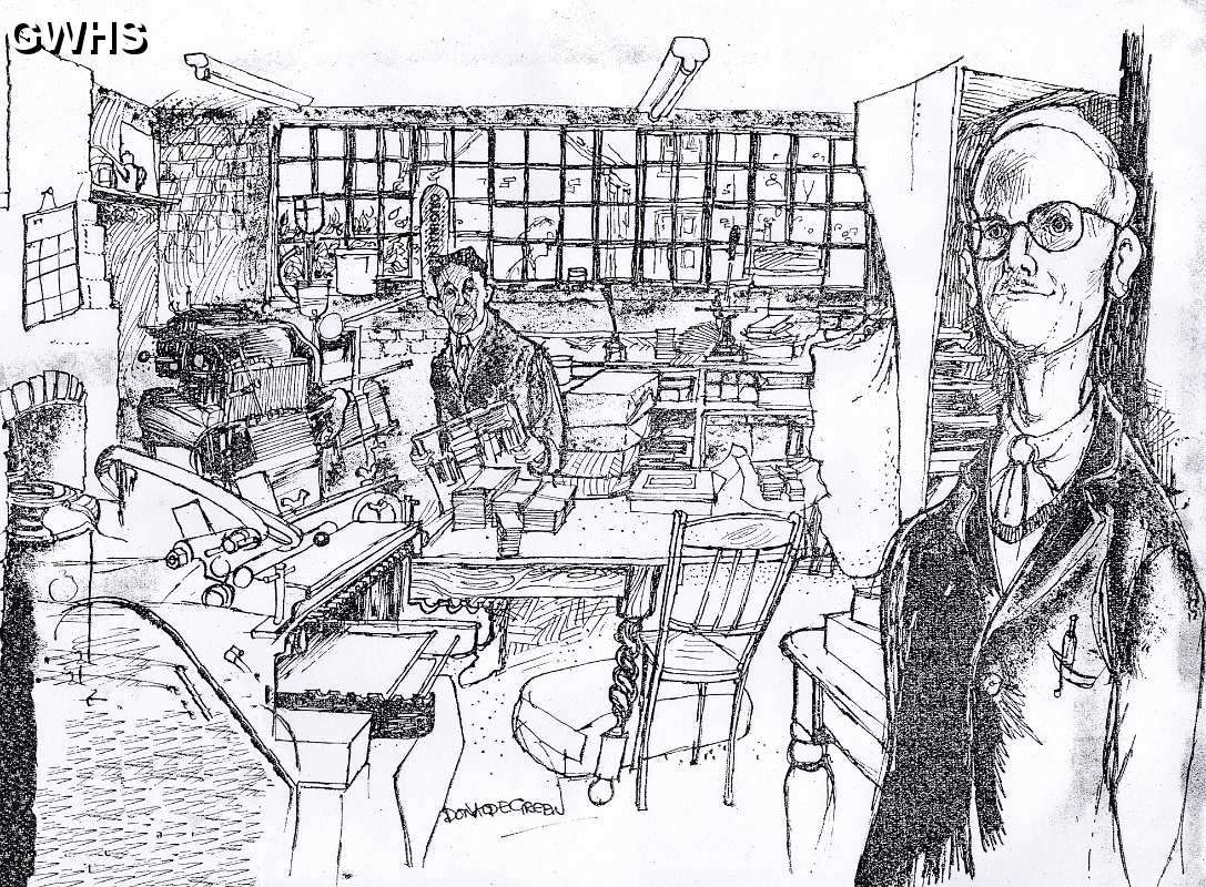29-739 Mr  William Allsopp in his printing shop  by Donald E Green