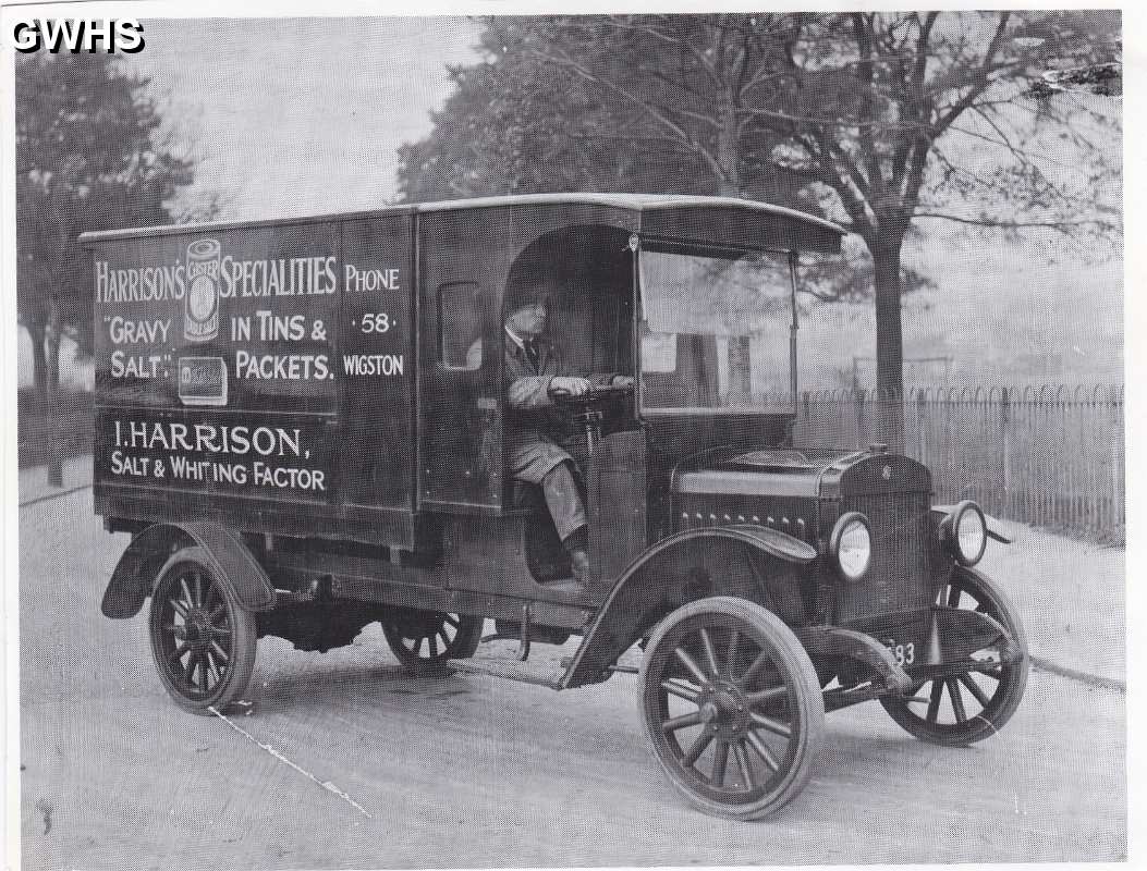 7-90 Harrison's Specialities Truck Wigston 1926 from Salt Works in Canal Street South Wigston