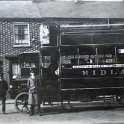 34-775 driver and conductor of the Midland Bus no. 132 serving Leicester, Oadby and Wigston Magna