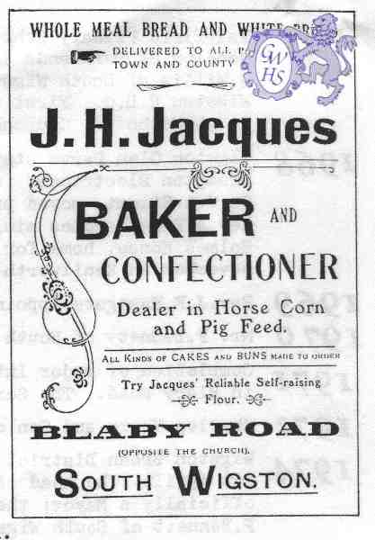 20-025 J H Jacques Blaby Road South Wigston Advert