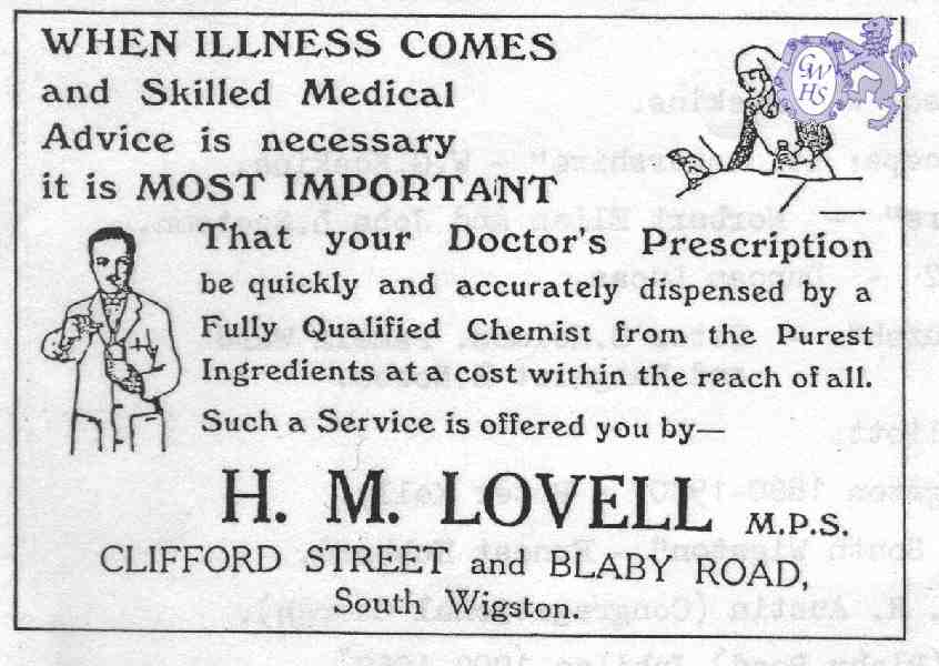 20-031 H M Lovell Clifford Street South Wigston Advert