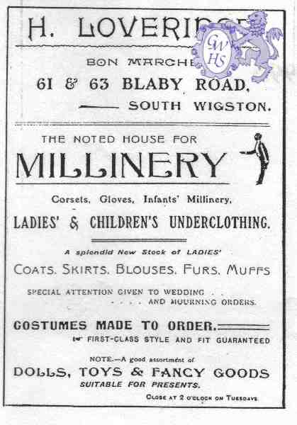 20-036 H Loveridge Blaby Road South Wigston Advert