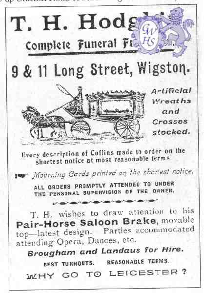 20-081 T H Hodgkin funeral director South Wigston advert