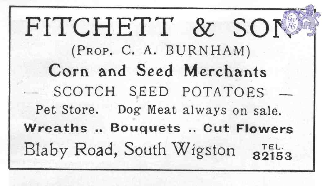 20-102 Fitchett & Son Corn & Seed Merchants Blaby Road South Wigston