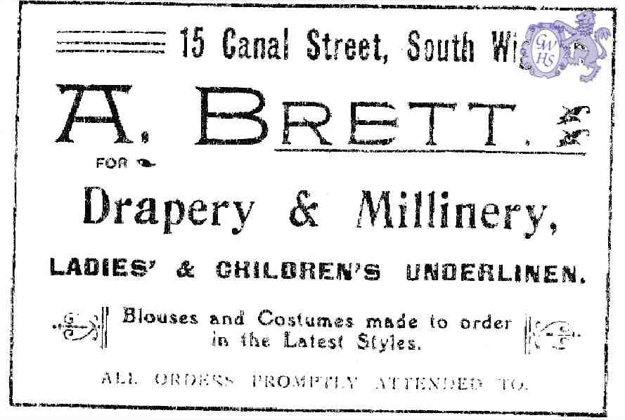 20-144 A Brett  Drapery and Millinery 15 Canal Street South Wigston
