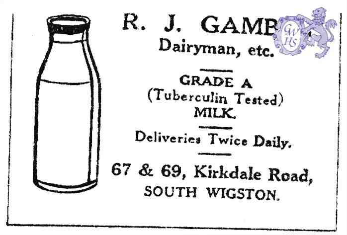 20-171 R J Gamble Dairyman Kirkdale Road South Wigston