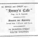 20-106 Henry's Cafe 14 Dunton Street South Wigston 