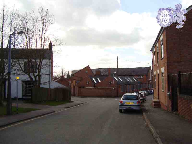 23-316 Looking down Spa Lane at the back of A H Broughton factory now Kings Centre May 2013