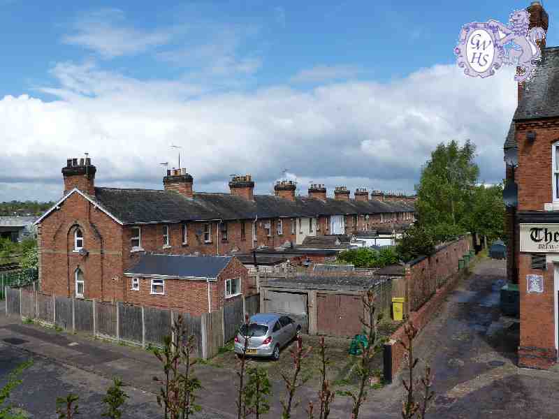 19-403 Rear view of Midland Cottages taken from Station Road Wigston Magna 2012