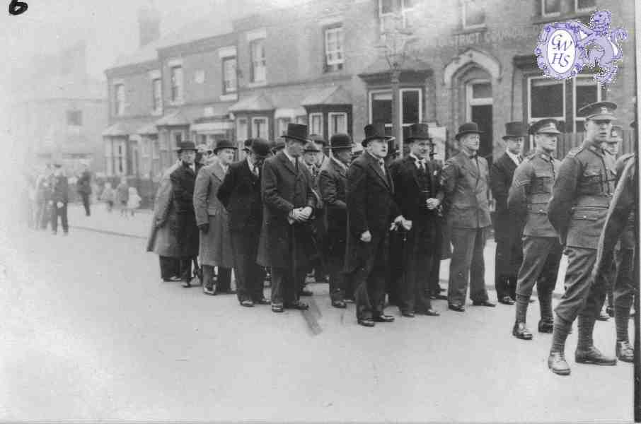23-022 Civic Dignitaries on Parade near Clarkes Road outside the Council Offices on Station Road Wigston Magna 1930