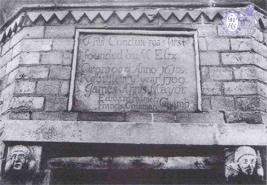 26-406 Conduit plaque in the garden of Thomas Ingram Station Road Wigston Magna 1962