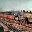30-717 Passenger Train passing Midland Cottages - Twenty Row going south circa 1958 30-717 Passenger Train passing Midland Cottages - Twenty Row going south circa 1958