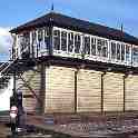 32-303 Signal Box at Wigston Magna Station behind are Midland Cottages 32-303 Signal Box at Wigston Magna Station behind are Midland Cottages