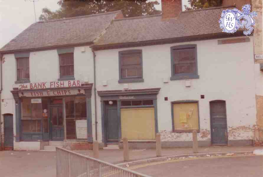 8-92 The Bank Fish Bar Bell Street Wigston Magna demolished circa 1983