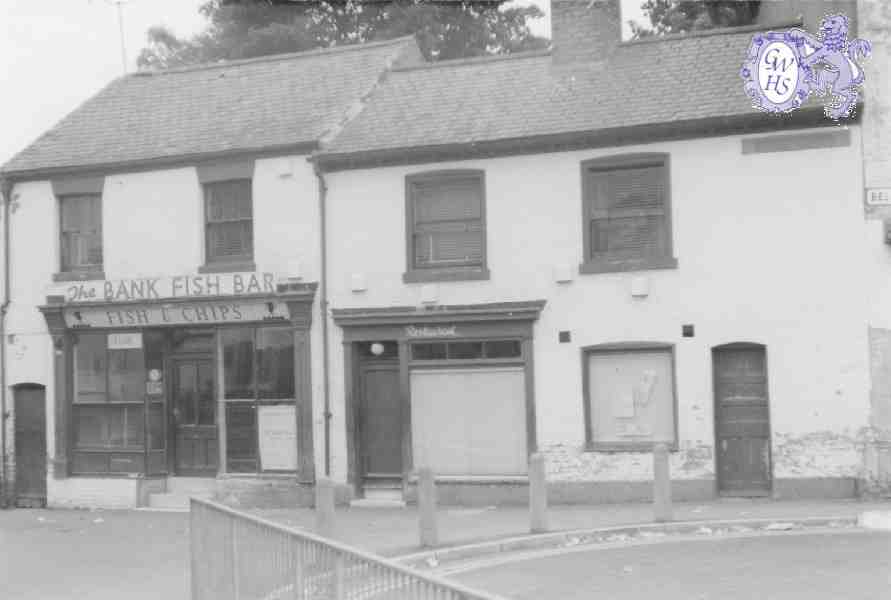 8-92b The Bank Fish Bar Bell Street Wigston Magna demolished circa 1983