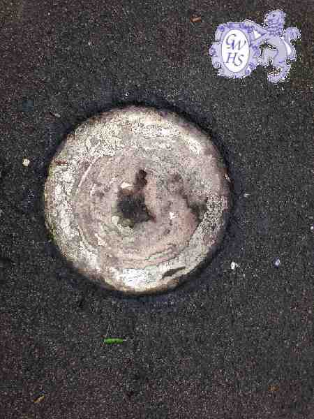 29-781 Hole where the plaque in The Lanes Wigston Magna was. It was stole in 2016 