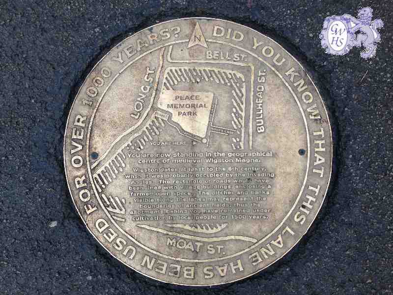 30-872 Replacement plaque in the Lances Wigston Magna showing their history December 2016