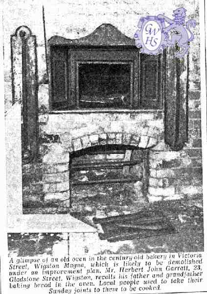 30-842 An Oven at an old bakery in Victoria  Street Wigston Magna circa 1880