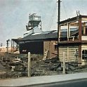 39-173 demolition of the signal box on the site of the now gone South Wigston station 1967