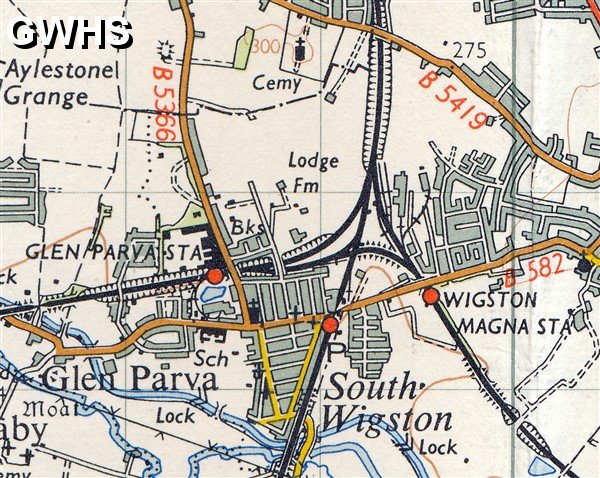 28-011 Wigston - 1954 - Ordnance Survey - (JDS Collection)