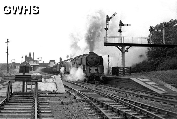 30-970 Wigston Magna Station 1962. Platform seems to be out of use. This was a brake test train