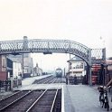 26-466 Man on South Wigston Station platform waiting for the train to arrive, circa 1960