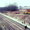 28-029 Construction of south Wigston station - January 1986  (J.BurfordJDS Collection)