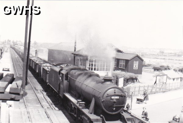 7-141 freight train passing over the South Wigston level crossing