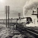 34-114 11th May 1963 34006 Bude pausing for water at Knighton South Junction