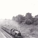 7-167 class 2P 4-4-0 Fowler locomotive 40447 leaving Wigston Glen Parva Station on it's way to Leicester 1957