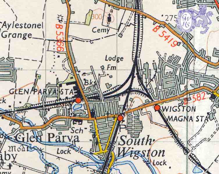 28-011 Wigston - 1954 - Ordnance Survey - (JDS Collection)