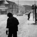 22-289  late 1970's blizzard in shopping centre Wigston Magna