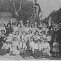 22-317 Wigston factory lasses cheering off the local lads 'Two Steeples Boys' at Glen Parva Barracks 1914