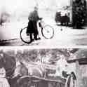 6-57 Milk deliveries by bike in snow pre WW11